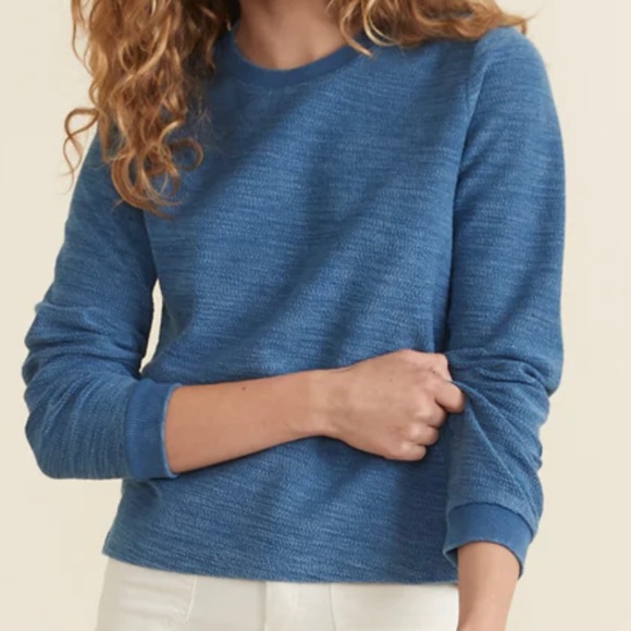 Marine Layer Daria  Textured Sweatshirt - Picture 1 of 8